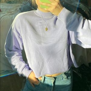 cropped crewneck